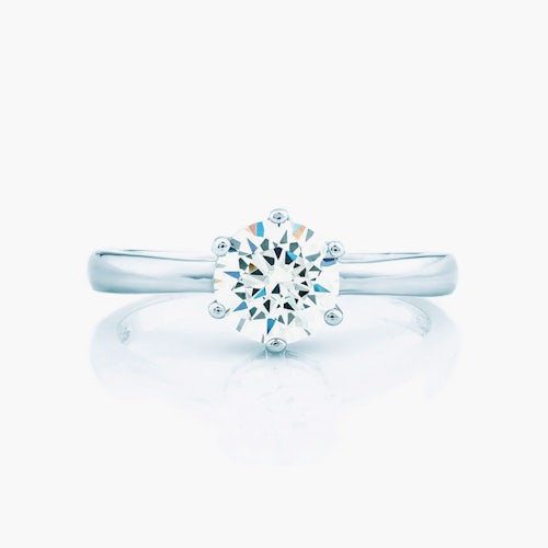 Pierścionek zaręczynowy SAVICKI: białe złoto, diament